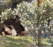 Peder Severin Kroyer Rose Garden oil painting picture wholesale